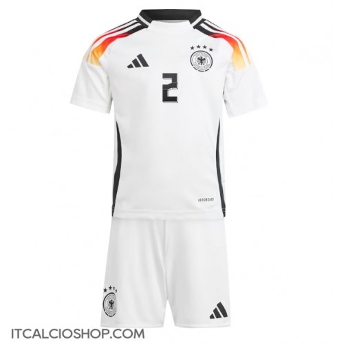 Germania Antonio Rudiger #2 Prima Maglia Bambino Europei 2024 Manica Corta (+ Pantaloni corti)